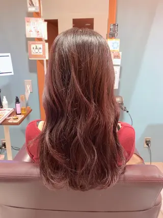ロング カラー 傷ませない縮毛矯正／ 吉岡 美江のヘアスタイル