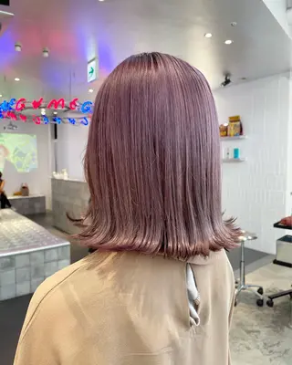 ショート カラー ヘアアレンジ ボブ×柔らかいカラー 🌷misaki𓍼のヘアスタイル