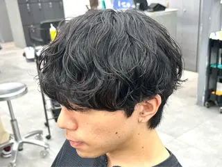ミディアム パーマ メンズ 韓国ヘア🇰🇷 メンズパーマ/つかさのヘアスタイル