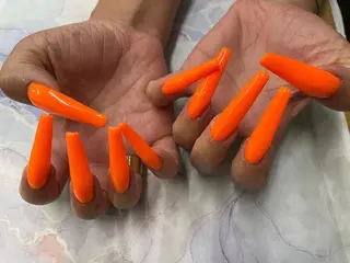 ロング アクア ライズのネイルデザイン