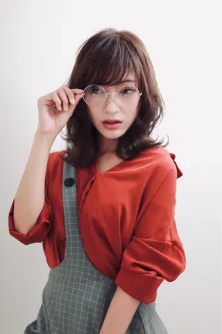 ミディアム カラー パーマ 🍀日比野 哲二のヘアスタイル