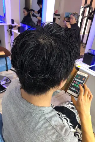 ショート パーマ メンズ 白井 つづりのヘアスタイル