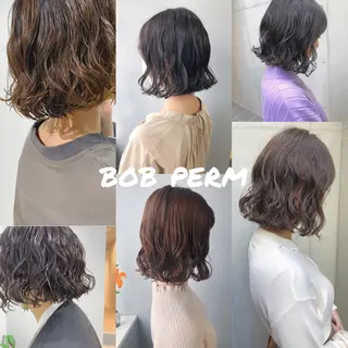 ショート パーマ ボブパーマコテ巻き風 パーマNo1深江秀平のヘアスタイル