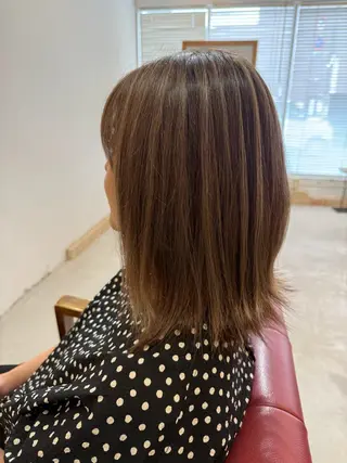 ミディアム 今雪 聡美のヘアスタイル