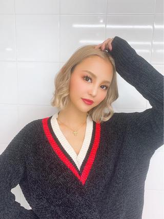 ミディアム カラー プルエクステ 𝑾𝑨𝑲𝑨のヘアスタイル