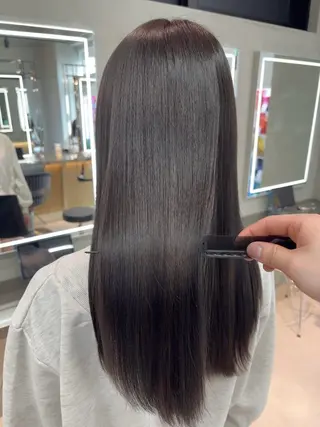 ロング カラー パーマ 【博多髪質改善】 吉村 清志のヘアスタイル