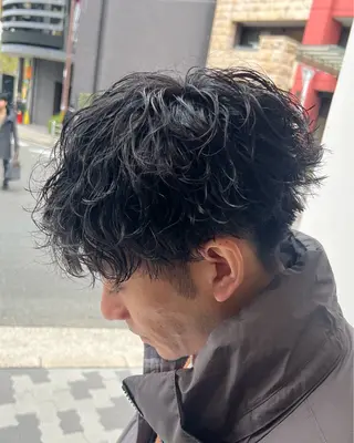 ミディアム パーマ メンズ メンズパーマ 特化/京橋/栗野のヘアスタイル