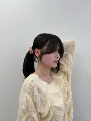 ミディアム 抜け感レイヤー︴ ニュアンスカラーのヘアスタイル
