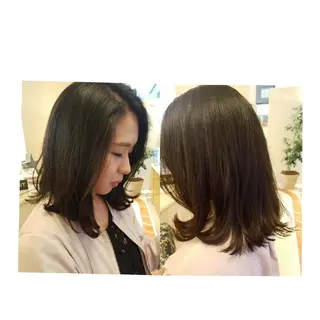 ミディアム 美谷添(ミヤゾエ) まどか大人ヘアサロンのヘアスタイル