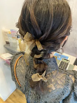 ミディアム ヘアアレンジ attra昭和町店. momoのヘアスタイル