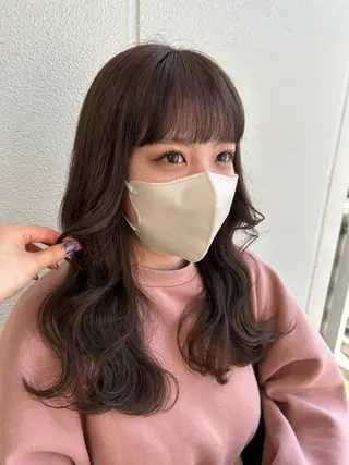 セミロング カラー ヘアアレンジ 《暖色/韓国hair 》🇰🇷桑原ユキネのヘアスタイル