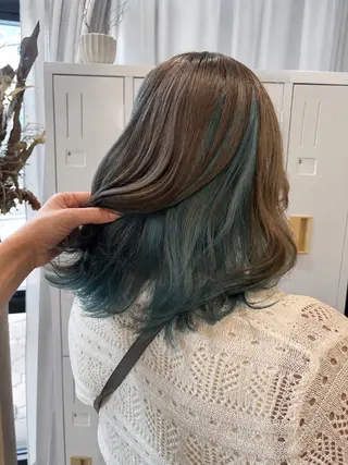 ミディアム LORE横川店【ブリ ーチ×レイヤー】🎀のヘアスタイル
