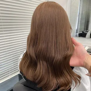 ロング カラー ヘアアレンジ 縮毛矯正/髪質改善/ ブリーチ毛/木元渓太のヘアスタイル