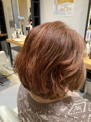 カラー 艶ストレート 口石 ひかるのヘアスタイル