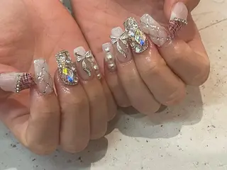 ネイル 韓国/ワンホン/長さ 出しつけ放題🎀のネイルデザイン