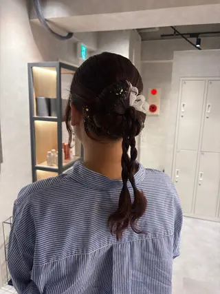 ヘアアレンジ ピンクカラーアレンジ 🩷AYANA🩷のヘアスタイル