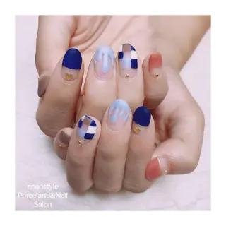 ミディアム ネイル 🐾enen style 🐾のネイルデザイン