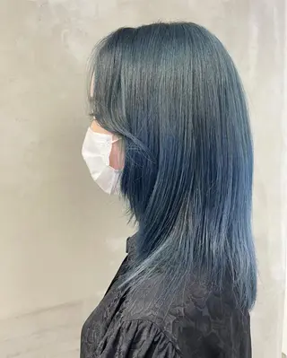 セミロング カラー ハッシュカット/ハイ トーン/HIROKIのヘアスタイル