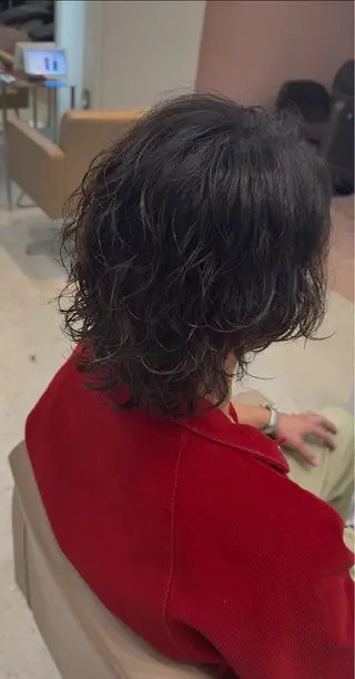 ミディアム カラー パーマ ヘアアレンジ メンズ キッズ 【メンズパーマ特化】 壱岐祥一朗のヘアスタイル