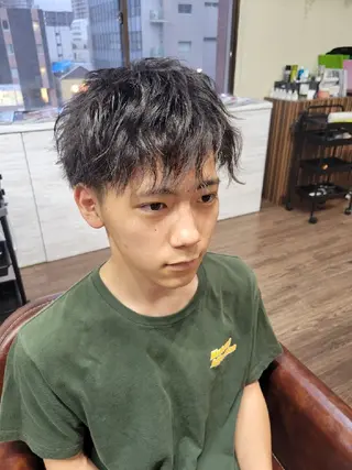 ショート パーマ メンズ ルーキス やまざきのヘアスタイル