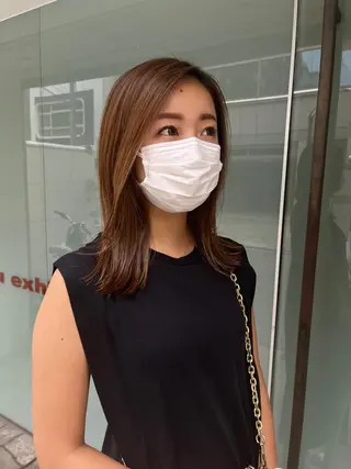 セミロング ヘアアレンジ 韓国好き🇰🇷 美容師MIKUのヘアスタイル
