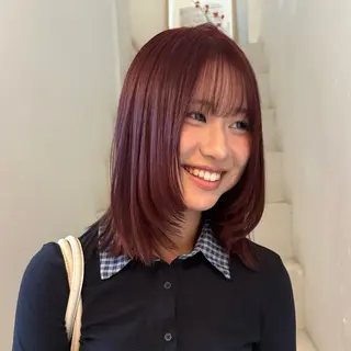 ミディアム カラー ゆきな/レイヤー/ 暖色color/福岡のヘアスタイル