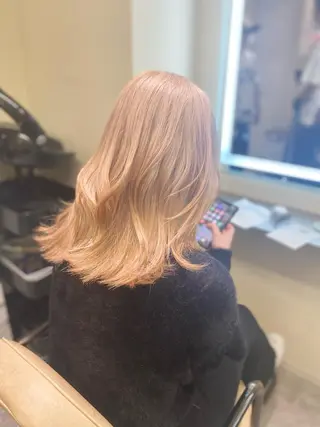 ロング カラー レイヤーカット 赤み消し　店長/大和のヘアスタイル