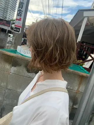 ショート カラー ハブヘアー ハブヘアーのヘアスタイル