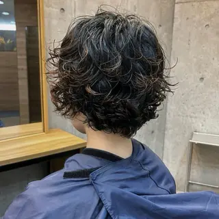 ショート パーマ ユメナ ̖́-のヘアスタイル