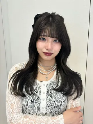 セミロング 韓国風ヘア🎀 Kurumiのヘアスタイル
