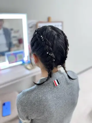 ロング ヘアアレンジ Eyedor まつパ／眉毛専門店のマツエク・マツパデザイン