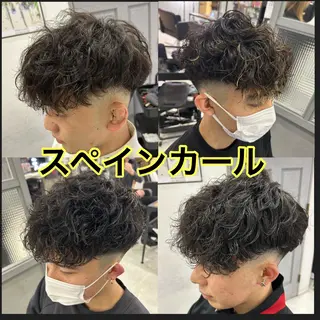 ショート カラー パーマ ヘアアレンジ メンズ 🔥メンズパーマ 特化 渡辺一翔のヘアスタイル