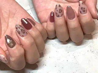 ネイル 韓国/ワンホン/長さ 出しつけ放題🎀のネイルデザイン