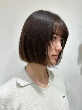 ショート ブリーチ/ストレート /パーマモデル募集のヘアスタイル