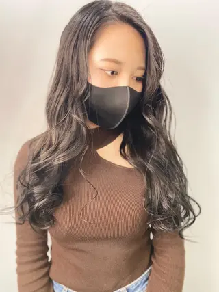 ロング カラー レイヤーカット 赤み消し　店長/大和のヘアスタイル
