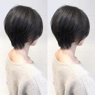ショート カラー 似合わせ/レイヤー /ボブ/新谷のヘアスタイル