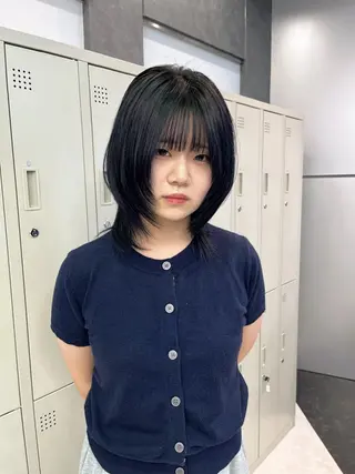 ミディアム カラー ヘアアレンジ ハイトーン/透明感 髪質改善/rinaのヘアスタイル