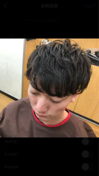 ショート パーマ メンズ 【癒しのバーバー】 小野寺のヘアスタイル