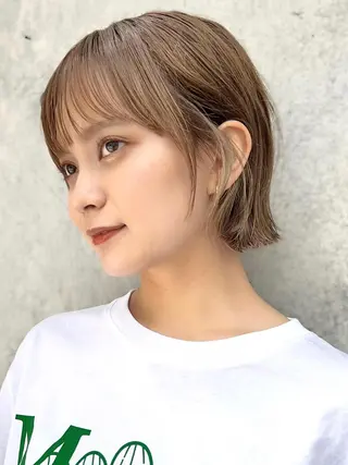 ショート カラー レイヤー専門家 ダブルカラー修のヘアスタイル