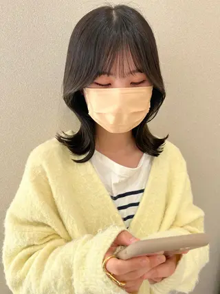 ミディアム カラー 外国人対応 佐久間のヘアスタイル