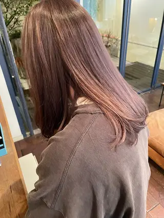 ミディアム カラー ヘアアレンジ 抜け感ボブ×パーマ |kazaneのヘアスタイル