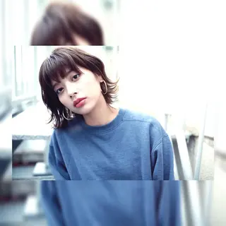 ショート カラー パーマ ヘアアレンジ メンズ キッズ ネイル マツエク・マツパ premier modelsのヘアスタイル