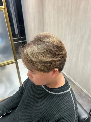 ミディアム カラー メンズ メンズ縮毛矯正 細谷碧海のヘアスタイル