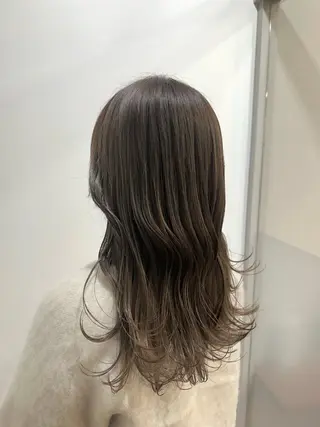 ロング カラー あべ ゆうかのヘアスタイル