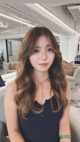 セミロング カラー ヘアアレンジ ✨綺麗が続くカット ✨/星野六三四のヘアスタイル
