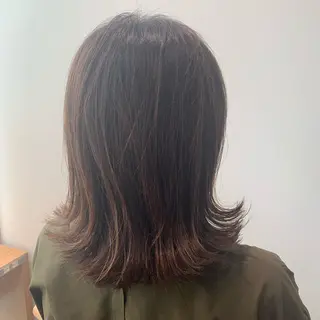 ミディアム カラー 透明感カラー ボブ/ 直感カラー診断のヘアスタイル