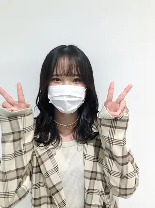 セミロング 髪質改善/顔まわり 石原のヘアスタイル