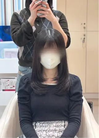 ミディアム Ash池袋 縮毛矯正 /レイヤー🌙ゆきのヘアスタイル