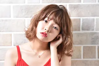 ミディアム パーマ 東 みのりのヘアスタイル