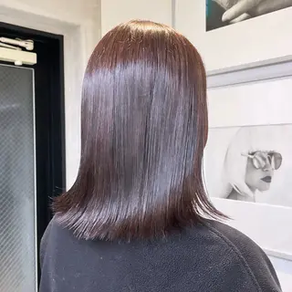 ミディアム カラー カジュアルを女っぽく 𝗮𝘆𝗮𝗰𝗼のヘアスタイル